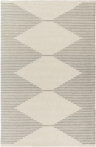 Cream Hand Tufted 100% Wool Modern Rectangle Handmade rug, Indoor use only, no fringe, non-washable.
