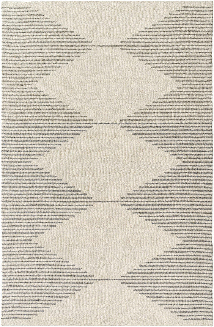 Cream Hand Tufted 100% Wool Modern Rectangle Handmade rug, Indoor use only, no fringe, non-washable.