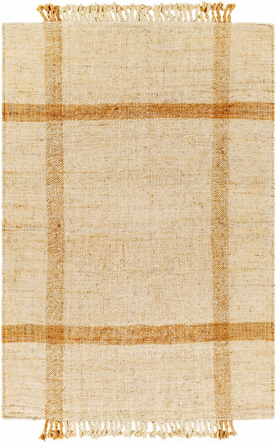 Camel Hand Woven 100% Jute Cottage Rectangle Handmade rug, Indoor use only, has fringe, non-washable. runner also available