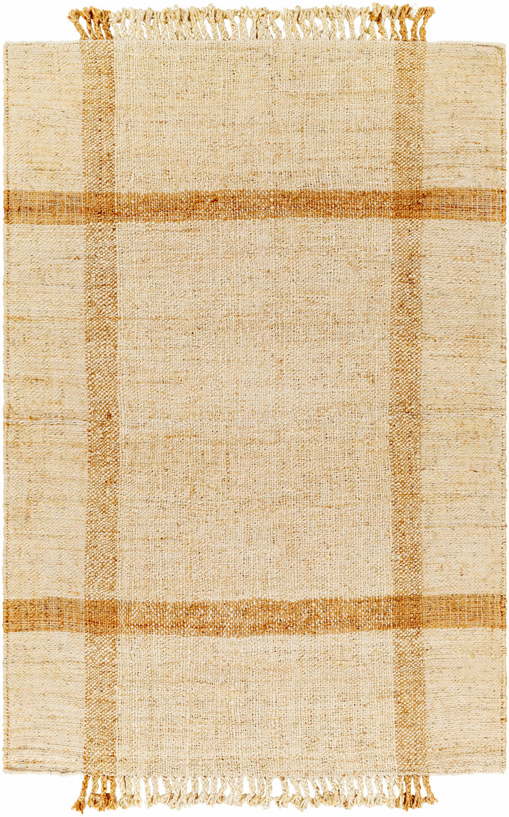 Camel Hand Woven 100% Jute Cottage Rectangle Handmade rug, Indoor use only, has fringe, non-washable. runner also available