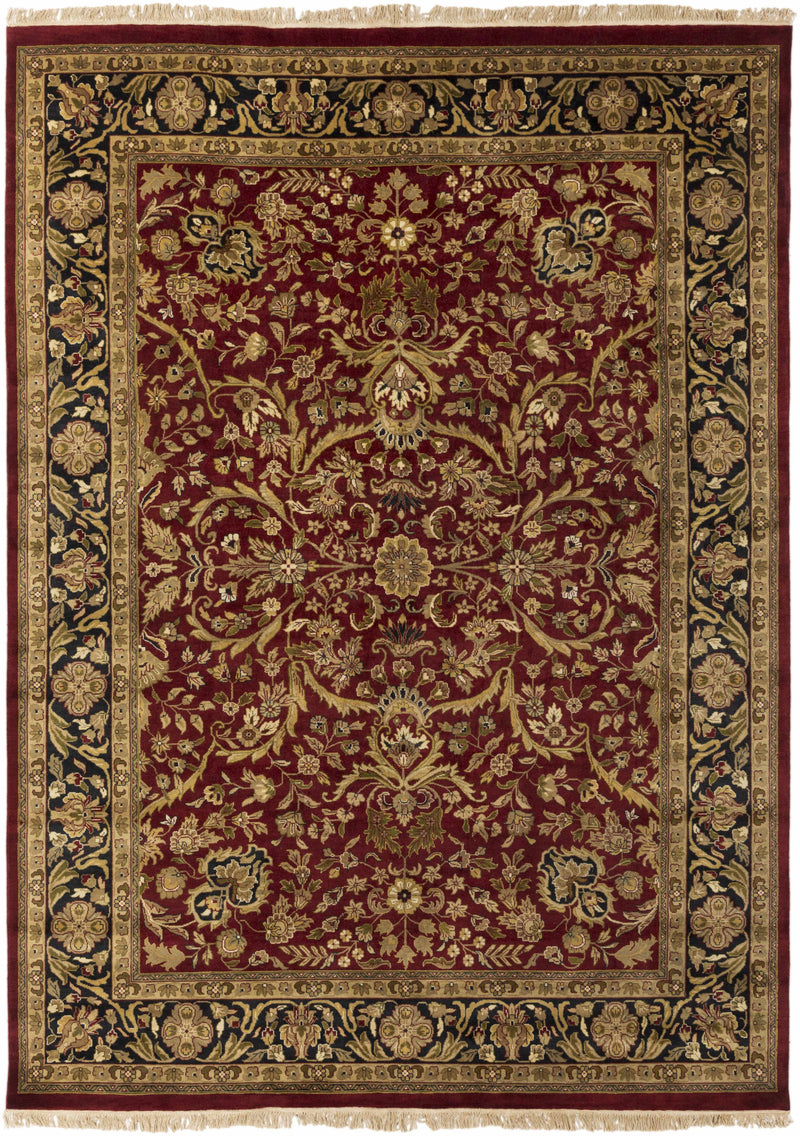 Burgundy Hand Knotted 100% NZ Wool Traditional Round Handmade rug, Indoor use only, no fringe, non-washable.