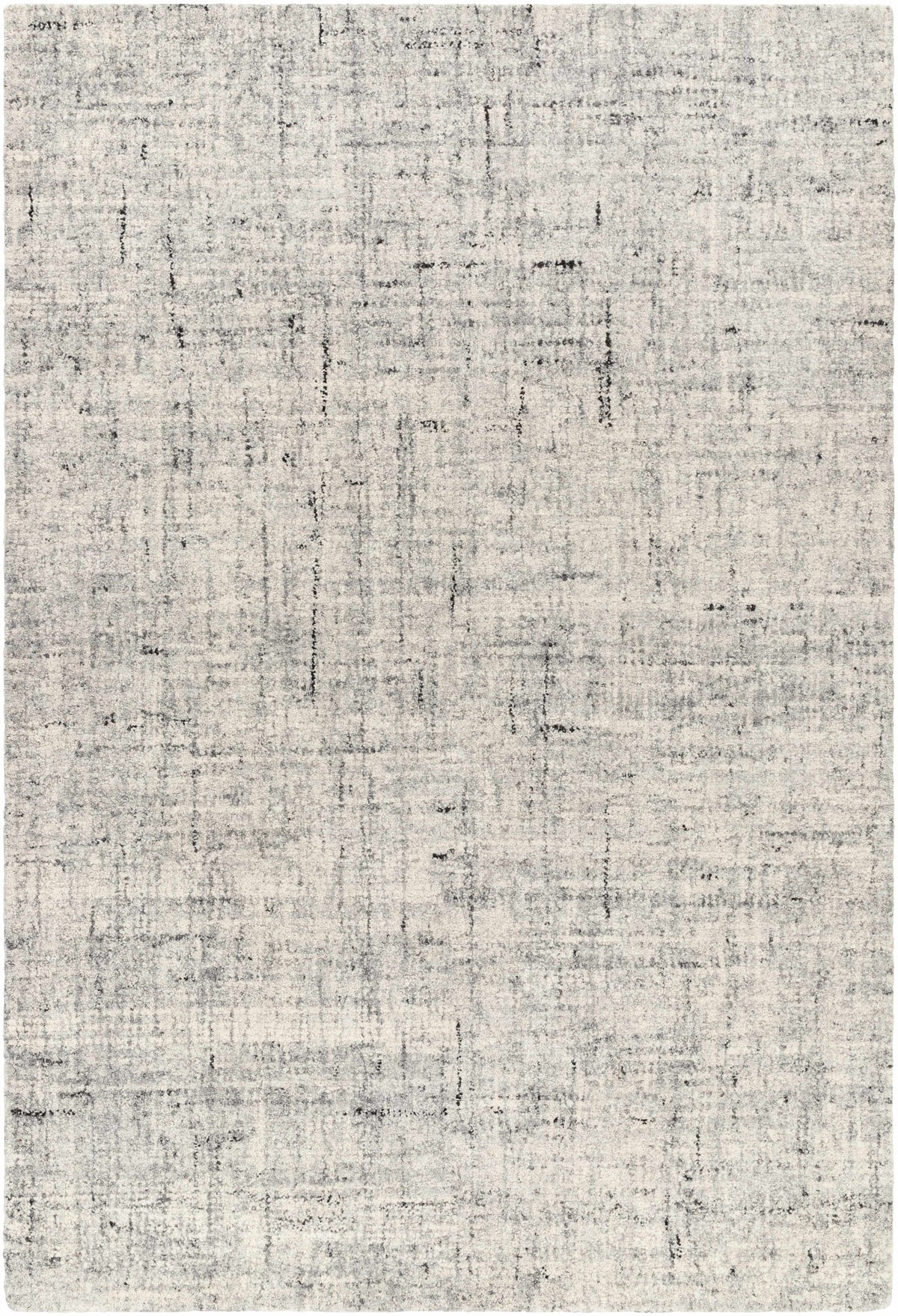 Medium Gray Hand Tufted 100% Wool Modern Rectangle Handmade rug, Indoor use only, no fringe, non-washable.
