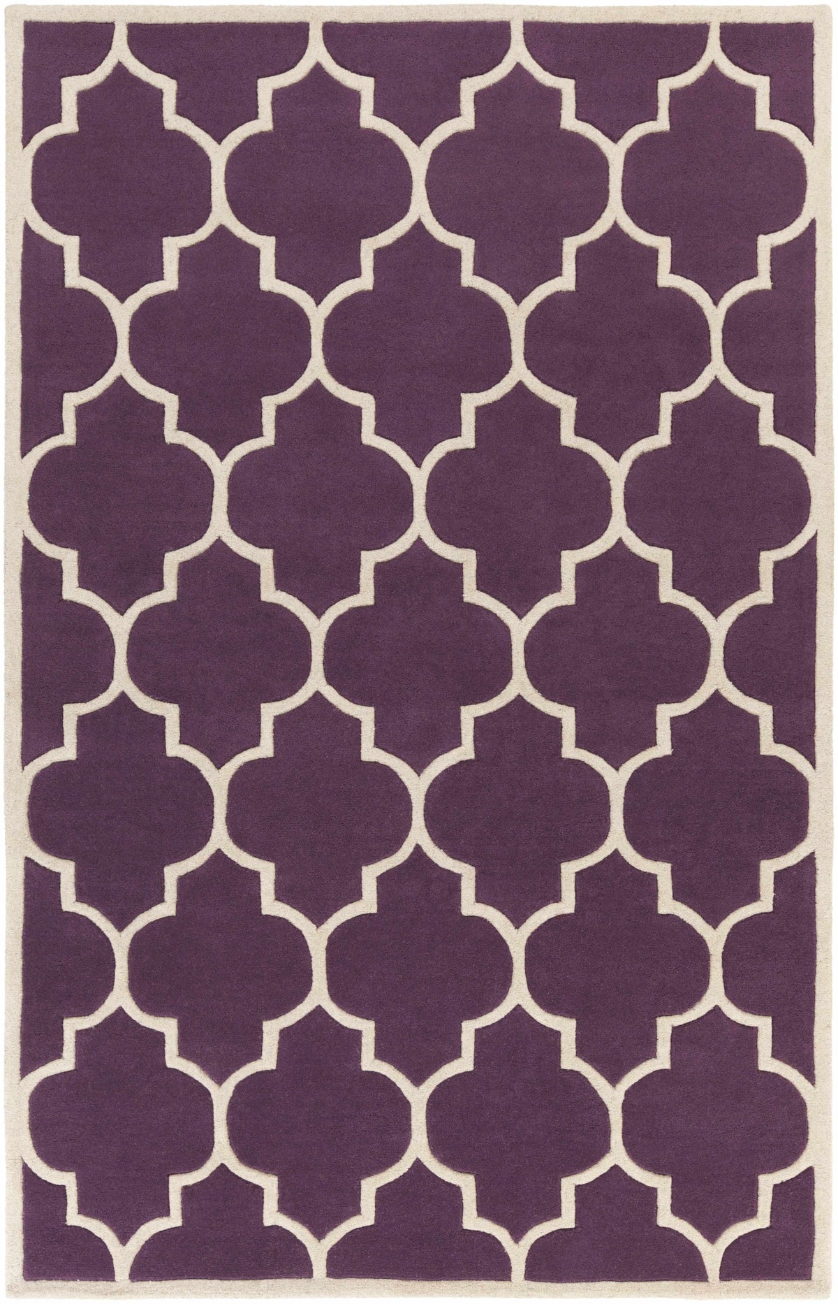 Plum Hand Tufted 100% Wool Modern Rectangle Handmade rug, Indoor use only, no fringe, non-washable. round also available