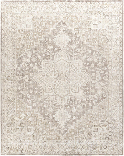 Medium Brown Hand Loomed 55% Viscose, 45% Wool Traditional Rectangle Handmade rug, Indoor use only, no fringe, non-washable.