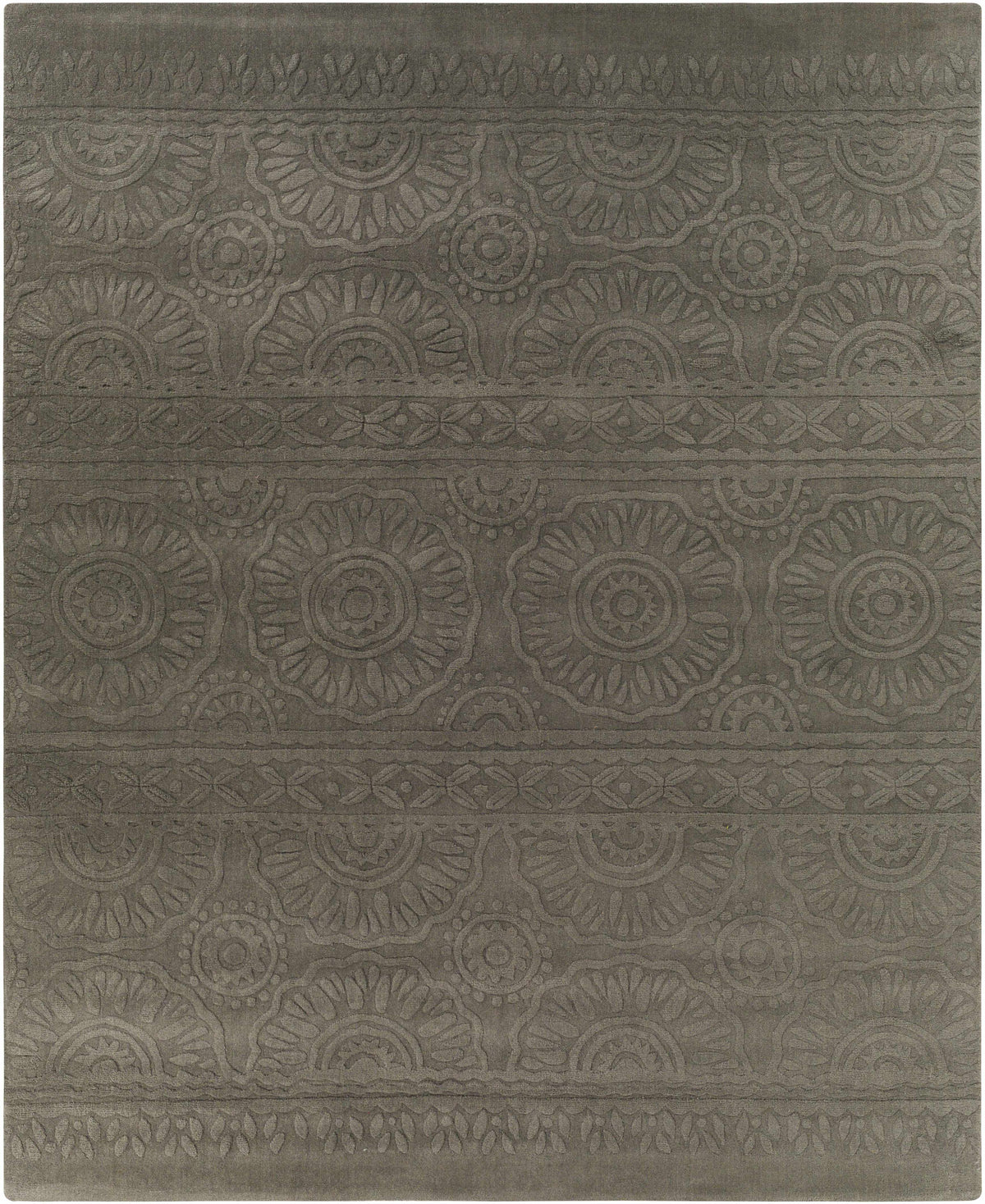 Charcoal Hand Loomed 100% Wool Modern Runner Handmade rug, Indoor use only, no fringe, non-washable.