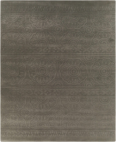 Charcoal Hand Loomed 100% Wool Modern Runner Handmade rug, Indoor use only, no fringe, non-washable.