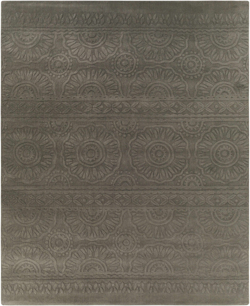 Charcoal Hand Loomed 100% Wool Modern Runner Handmade rug, Indoor use only, no fringe, non-washable.