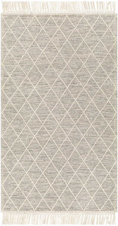 Ivory Hand Woven 60% Wool, 40% Polyester Cottage Rectangle Handmade rug, Indoor use only, has fringe, non-washable. round, runner also available