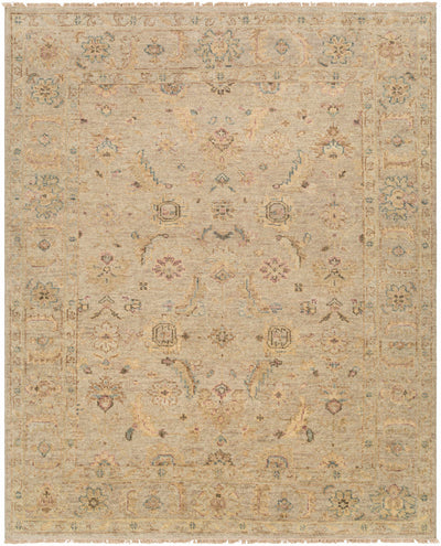 Ivory Hand Knotted 100% NZ Wool Traditional Rectangle Handmade rug, Indoor use only, no fringe, non-washable.