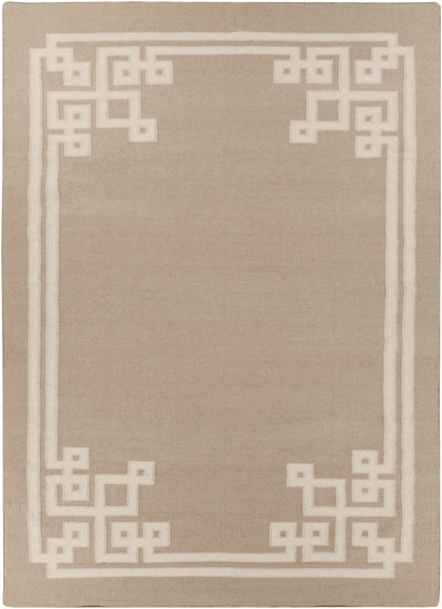 Light Beige Hand Woven 100% Wool Modern Rectangle Handmade rug, Indoor use only, no fringe, non-washable. runner also available