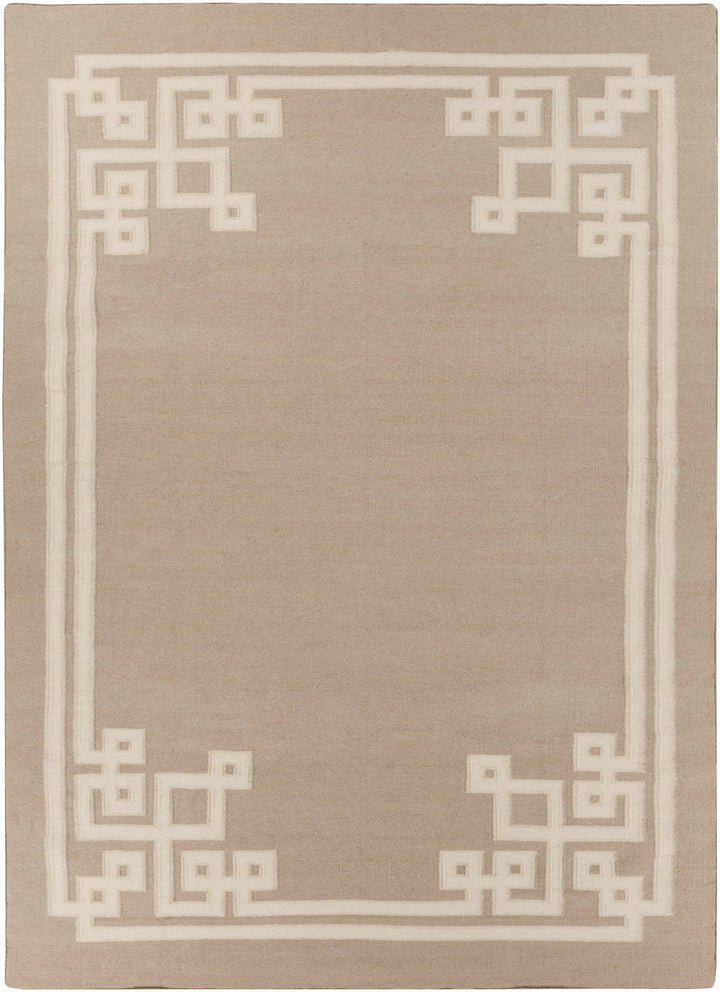 Light Beige Hand Woven 100% Wool Modern Rectangle Handmade rug, Indoor use only, no fringe, non-washable. runner also available