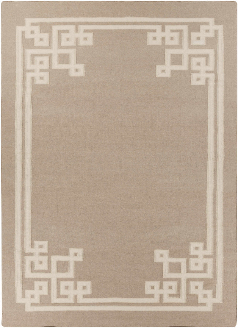 Light Beige Hand Woven 100% Wool Modern Rectangle Handmade rug, Indoor use only, no fringe, non-washable. runner also available