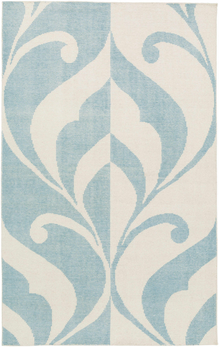 Aqua Hand Knotted 100% Wool Modern Rectangle Handmade rug, Indoor use only, no fringe, non-washable.