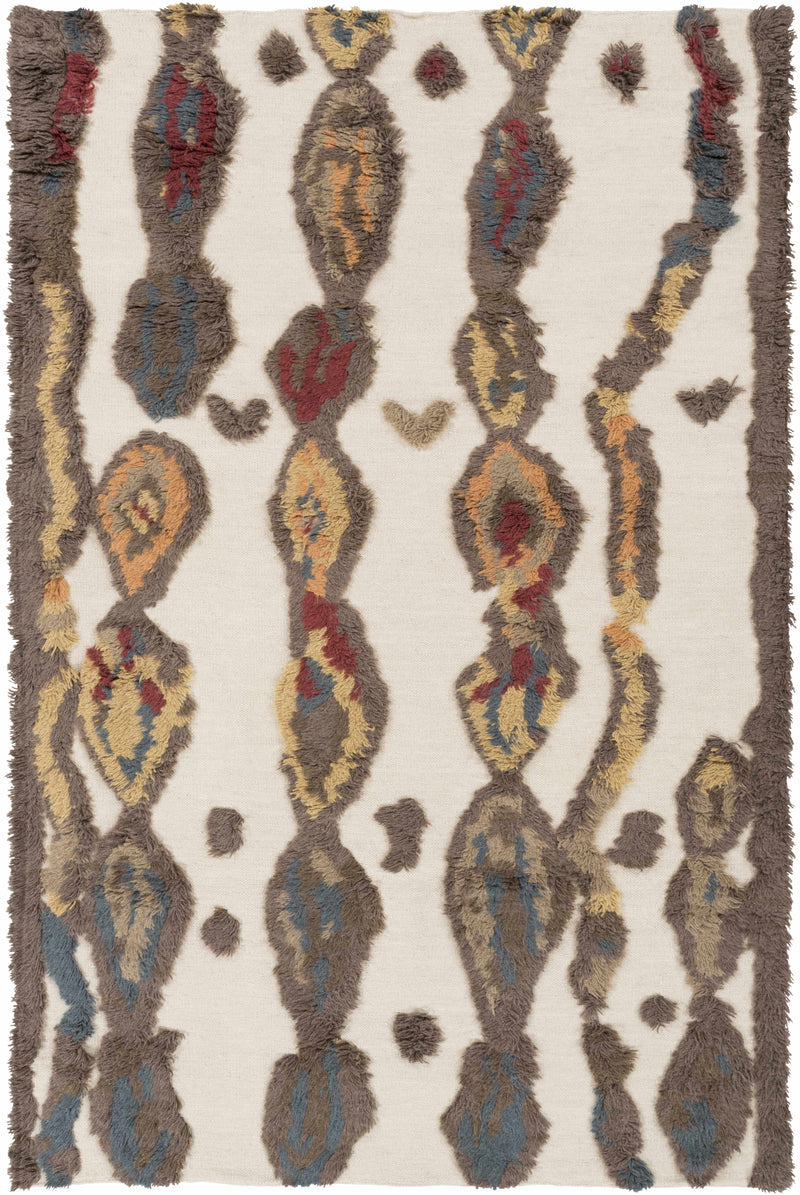 Beige Hand Woven 100% Wool Modern Rectangle Handmade rug, Indoor use only, no fringe, non-washable. runner also available