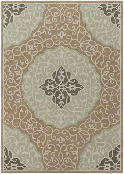 Dusty Sage Hand Tufted 100% Polyester Modern Rectangle Handmade rug, Indoor use only, no fringe, non-washable. round also available