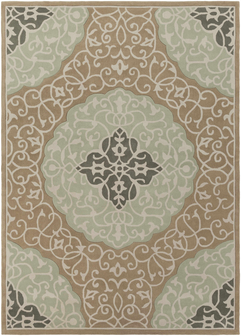 Dusty Sage Hand Tufted 100% Polyester Modern Rectangle Handmade rug, Indoor use only, no fringe, non-washable. round also available