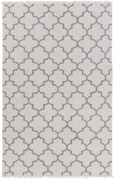 Ivory Hand Woven 80% Wool, 20% Viscose Modern Rectangle Handmade rug, Indoor use only, has fringe, non-washable.