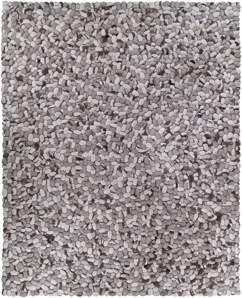 Cream Hand Woven 100% Wool Modern Rectangle Handmade rug, Indoor use only, no fringe, non-washable.