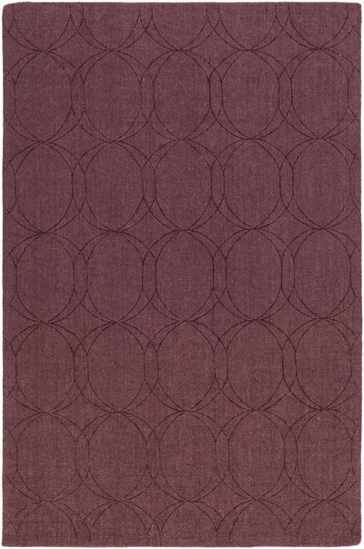 Dark Brown Hand Loomed 100% Wool Modern Rectangle Handmade rug, Indoor use only, no fringe, non-washable.