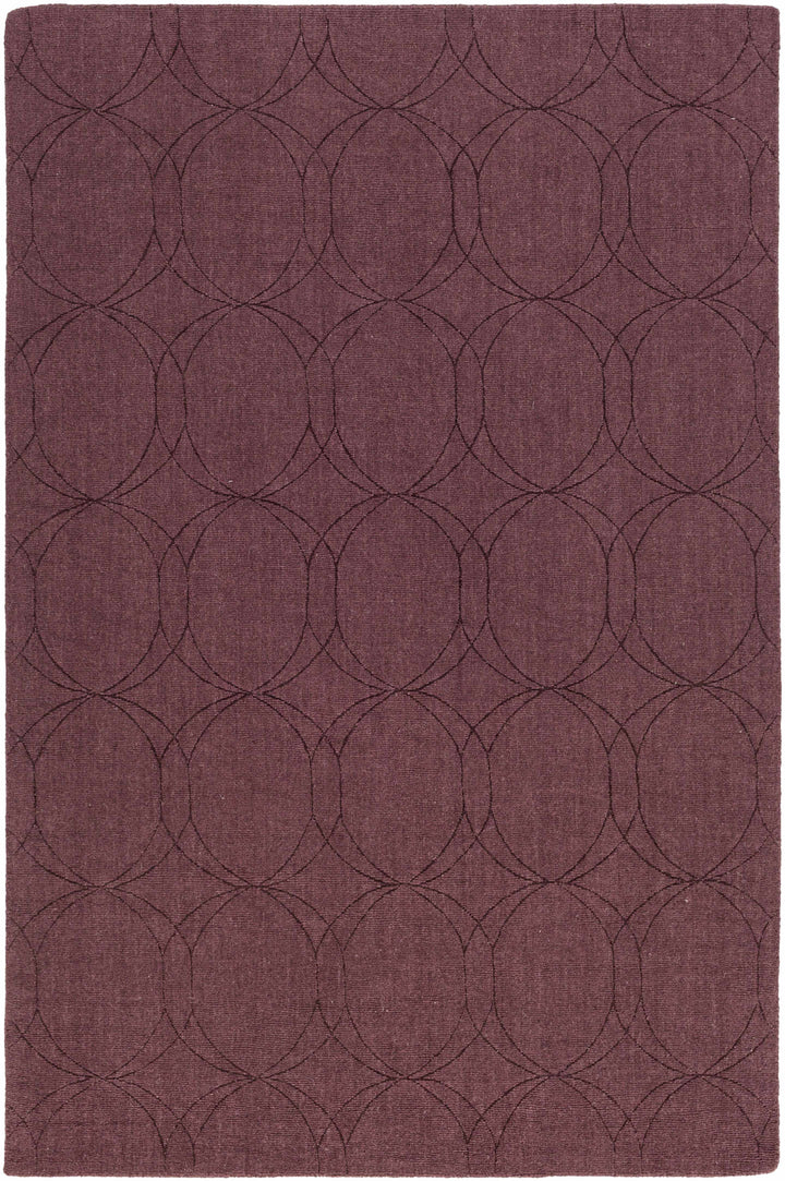Dark Brown Hand Loomed 100% Wool Modern Rectangle Handmade rug, Indoor use only, no fringe, non-washable.
