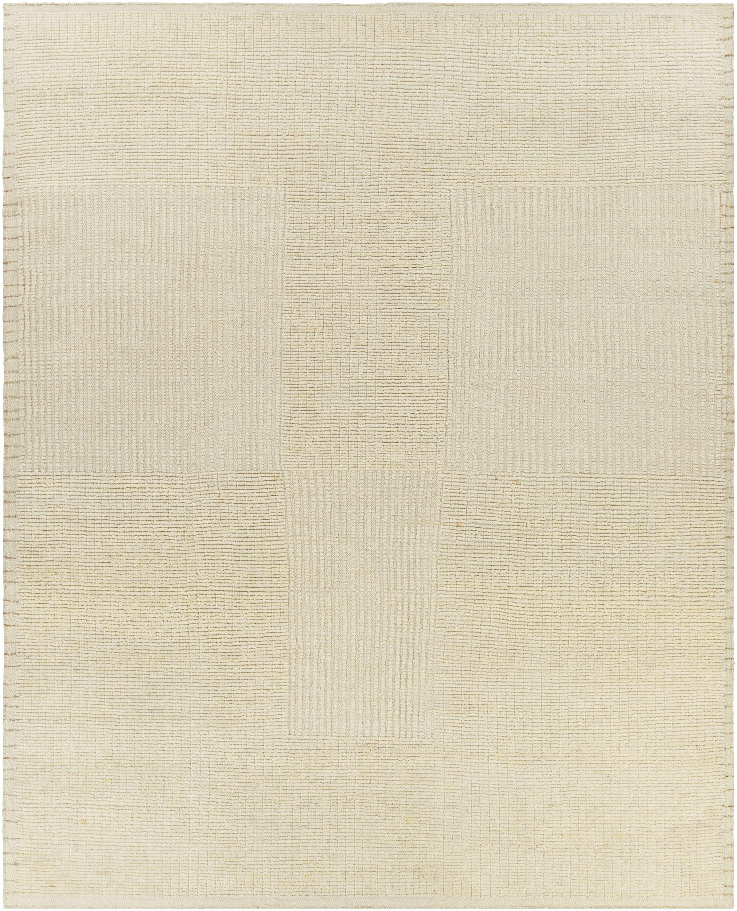 Beige Hand Knotted 100% Wool Global Rectangle Handmade rug, Indoor use only, no fringe, non-washable. runner also available