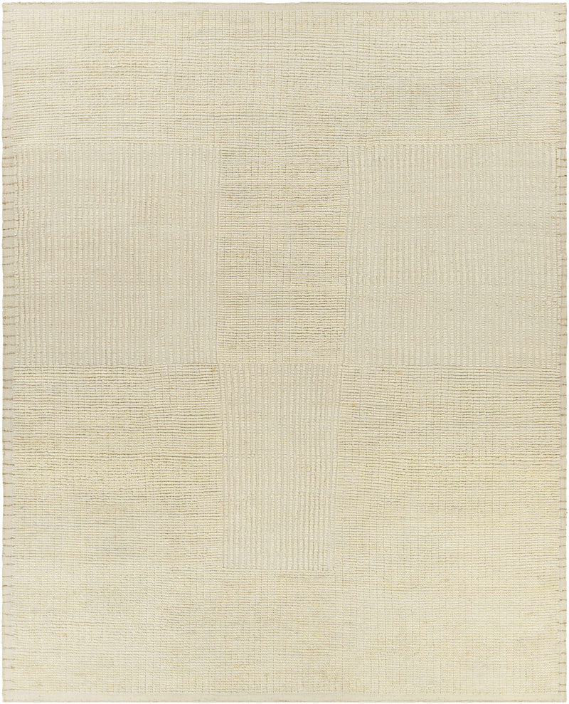 Beige Hand Knotted 100% Wool Global Rectangle Handmade rug, Indoor use only, no fringe, non-washable. runner also available