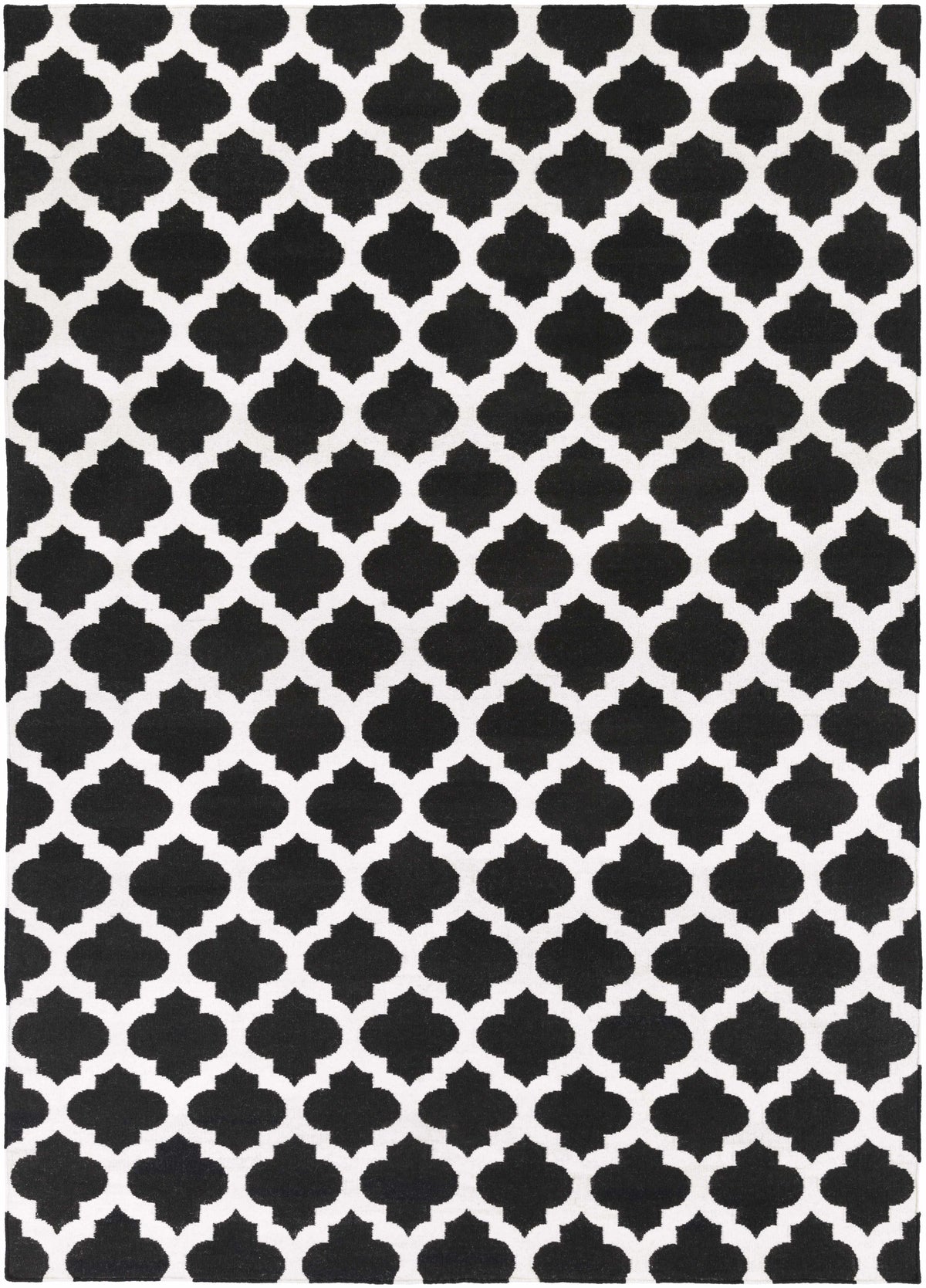 Black Hand Woven 100% Wool Modern Rectangle Handmade rug, Indoor use only, no fringe, non-washable.