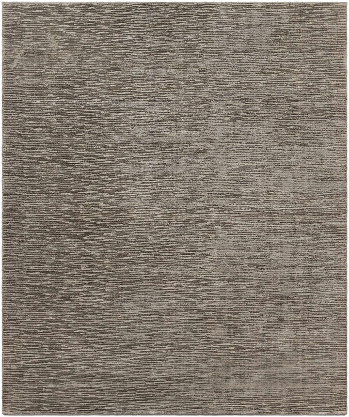 Medium Gray Hand Loomed 100% Viscose Modern Rectangle Handmade rug, Indoor use only, no fringe, non-washable.