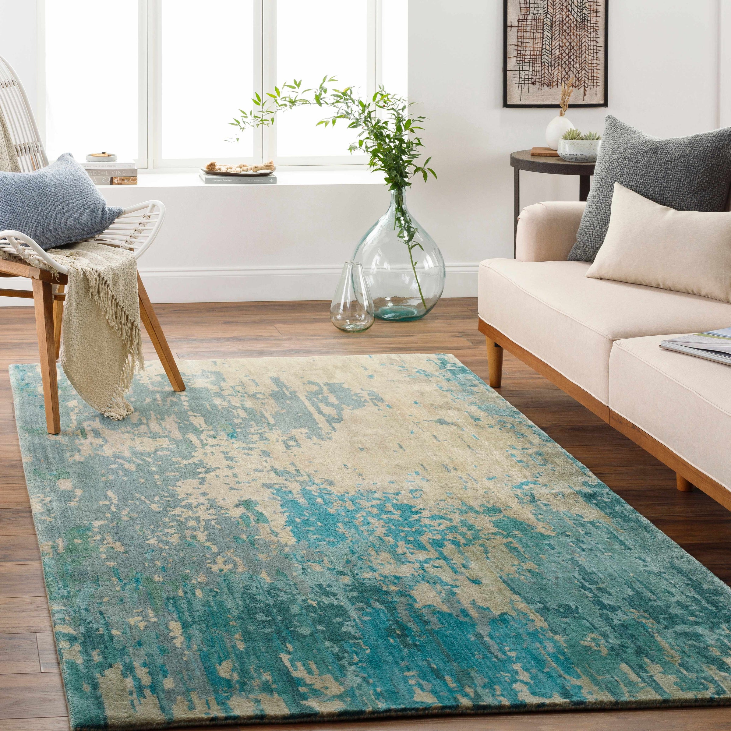 Watercolor WAT-5004 Hand Knotted Rug