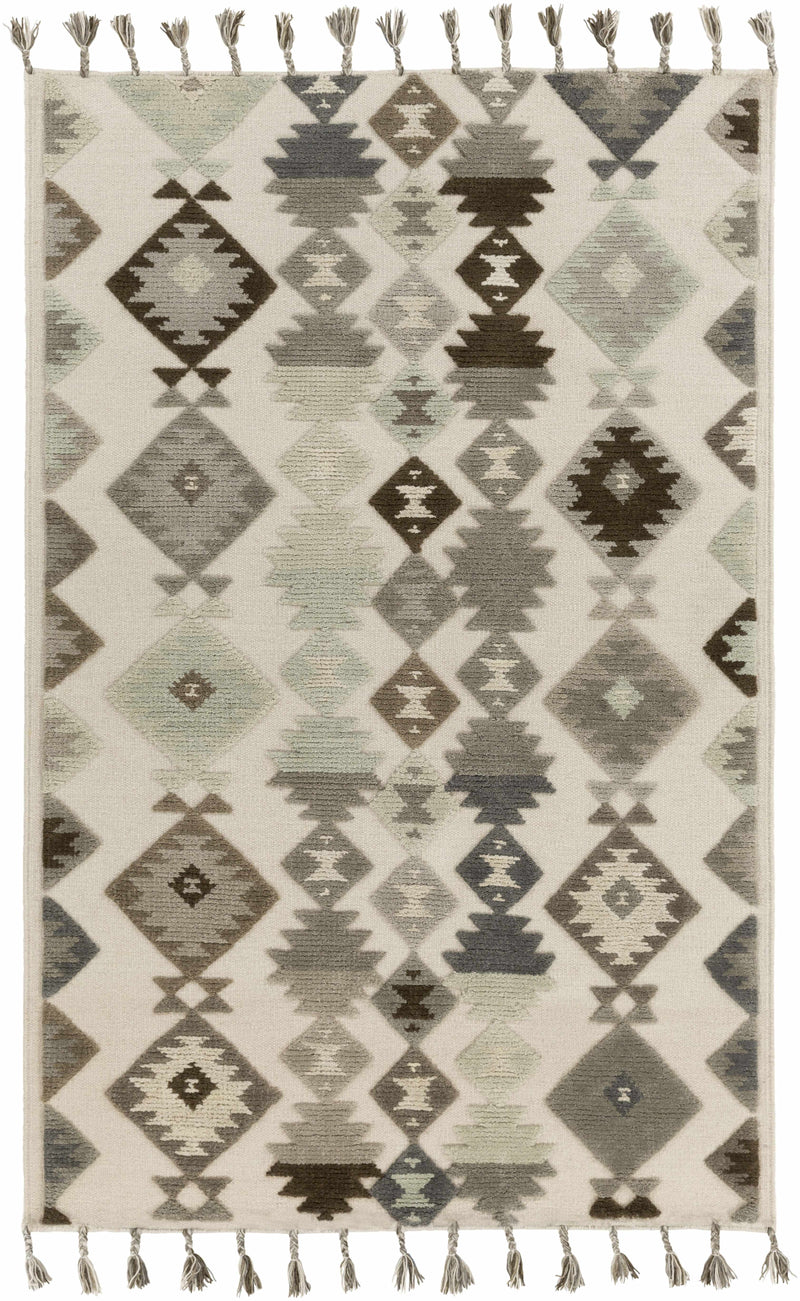 Oatmeal Hand Woven 100% Wool Traditional Rectangle Handmade rug, Indoor use only, no fringe, non-washable. runner also available