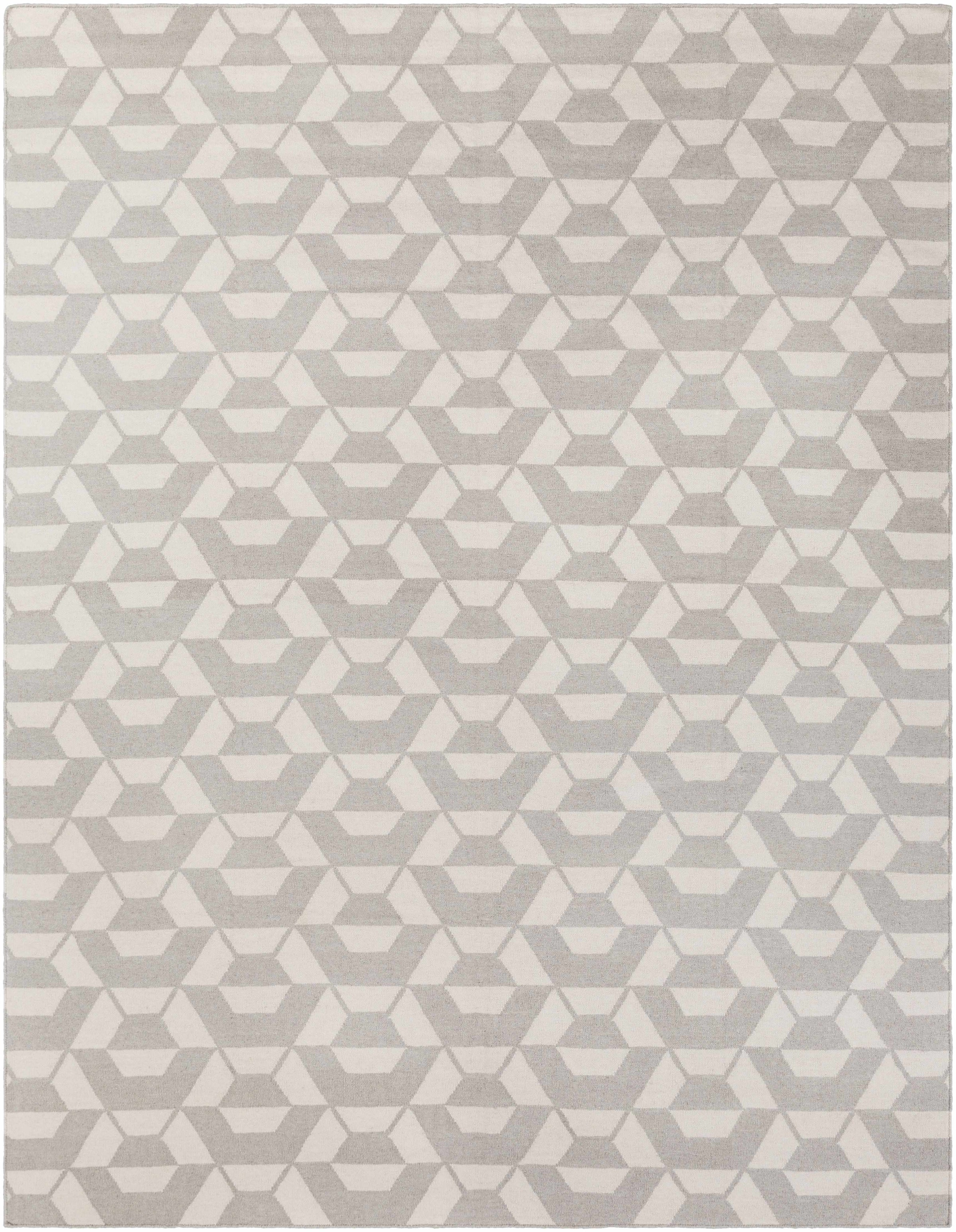 Medium Gray Hand Woven 100% Wool Modern Rectangle Handmade rug, Indoor use only, no fringe, non-washable. runner also available