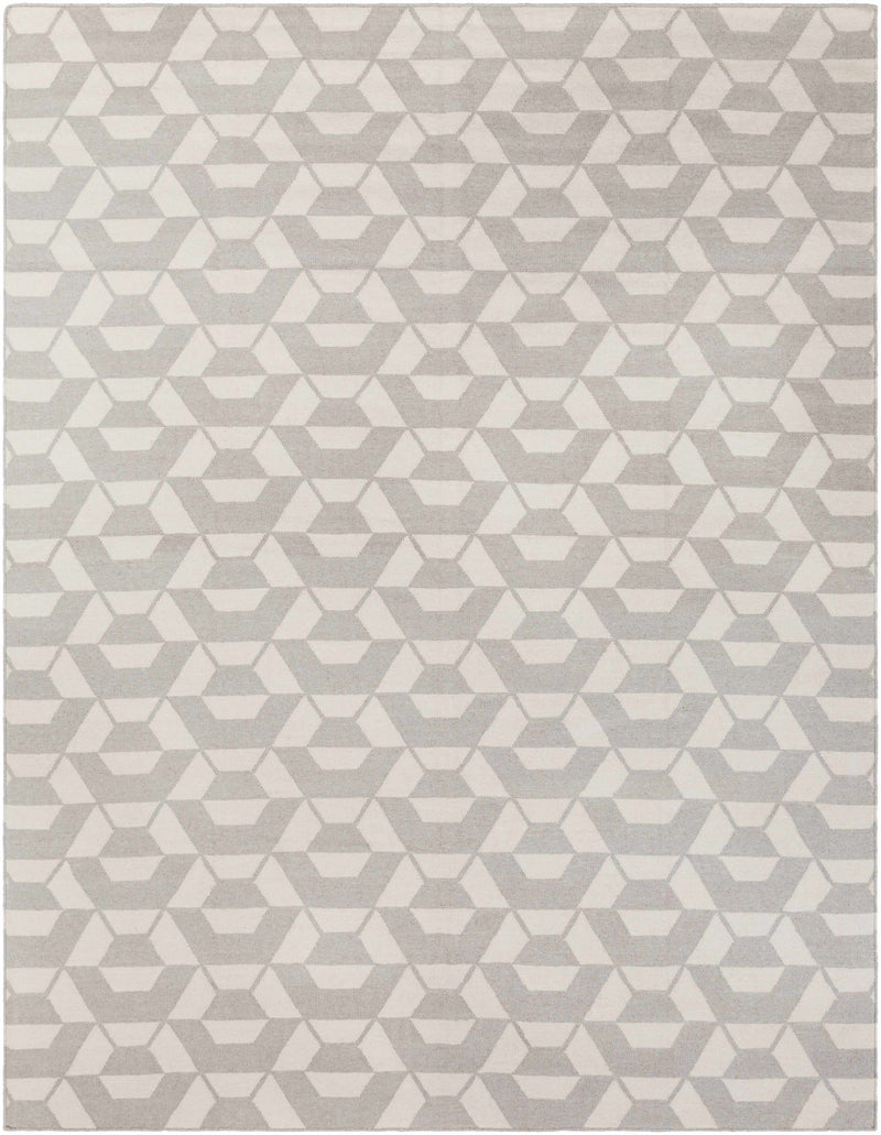 Medium Gray Hand Woven 100% Wool Modern Rectangle Handmade rug, Indoor use only, no fringe, non-washable. runner also available