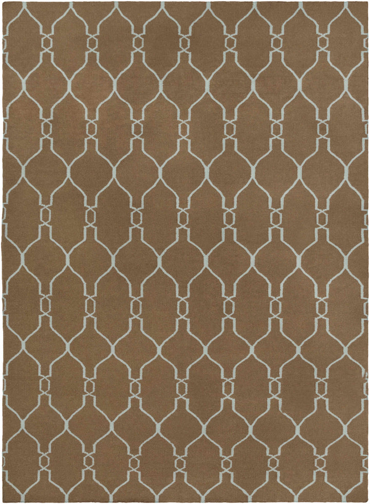 Medium Brown Hand Woven 100% Wool Modern Rectangle Handmade rug, Indoor use only, no fringe, non-washable. round, runner also available