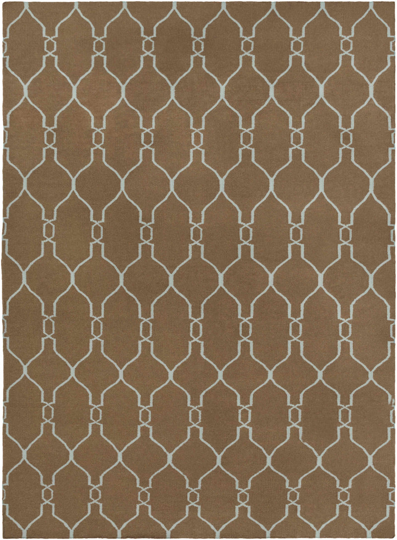 Medium Brown Hand Woven 100% Wool Modern Rectangle Handmade rug, Indoor use only, no fringe, non-washable. round, runner also available