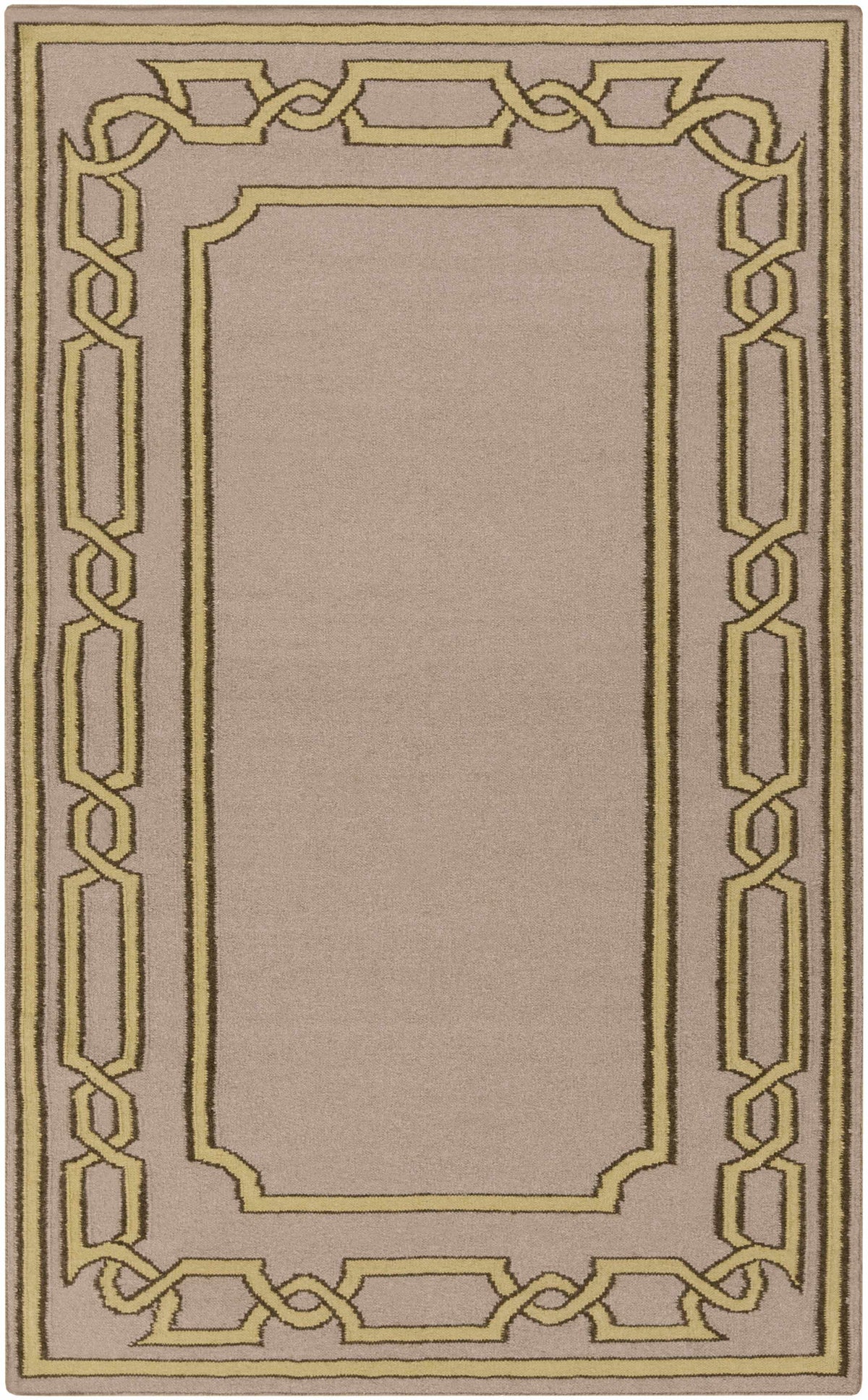 Taupe Hand Woven 100% Wool Modern Rectangle Handmade rug, Indoor use only, no fringe, non-washable. runner also available