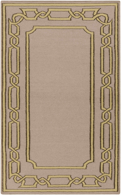 Taupe Hand Woven 100% Wool Modern Rectangle Handmade rug, Indoor use only, no fringe, non-washable. runner also available