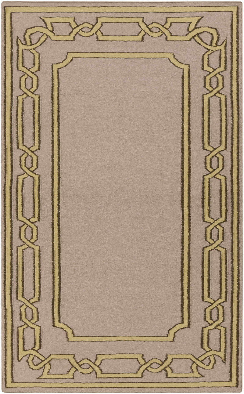 Taupe Hand Woven 100% Wool Modern Rectangle Handmade rug, Indoor use only, no fringe, non-washable. runner also available