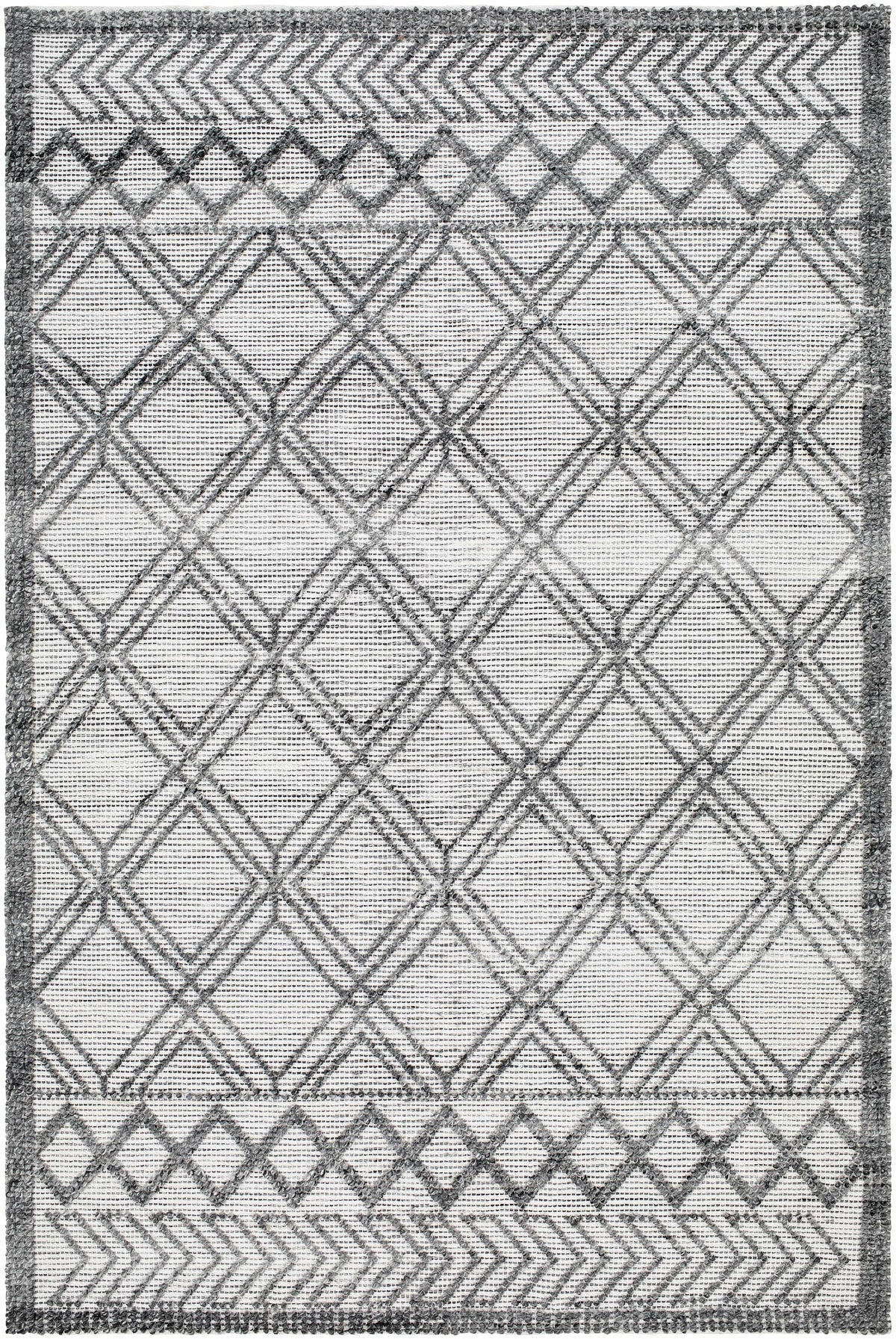 White Hand Woven 100% Recycled PET Yarn Global Rectangle Handmade rug, Indoor use only, no fringe, non-washable. runner also available