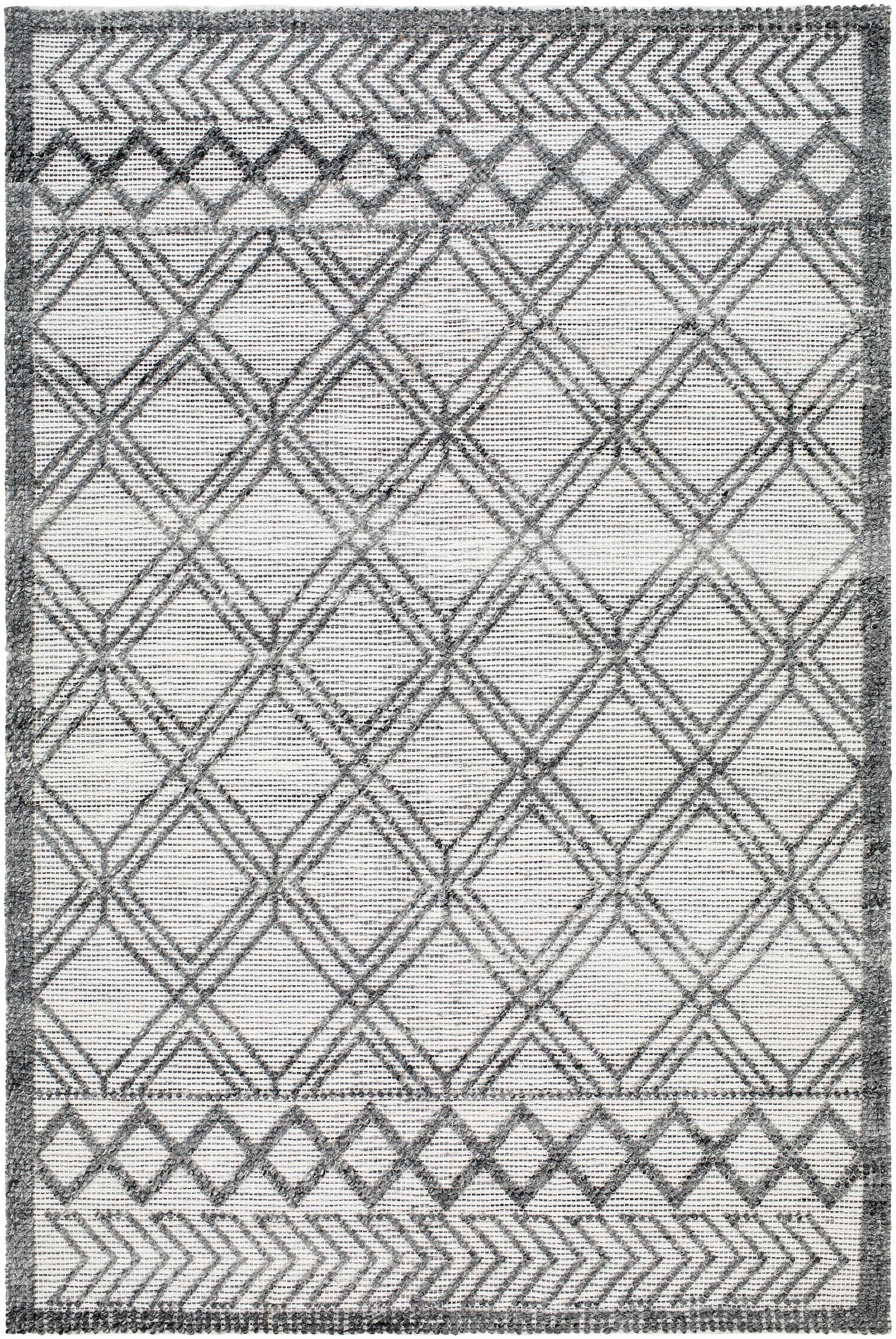 White Hand Woven 100% Recycled PET Yarn Global Rectangle Handmade rug, Indoor use only, no fringe, non-washable. runner also available