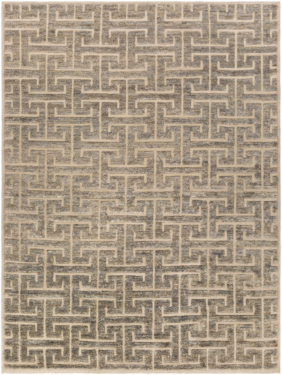 Pale Blue Hand Knotted 60% Wool, 40% Jute Modern Rectangle Handmade rug, Indoor use only, no fringe, non-washable.