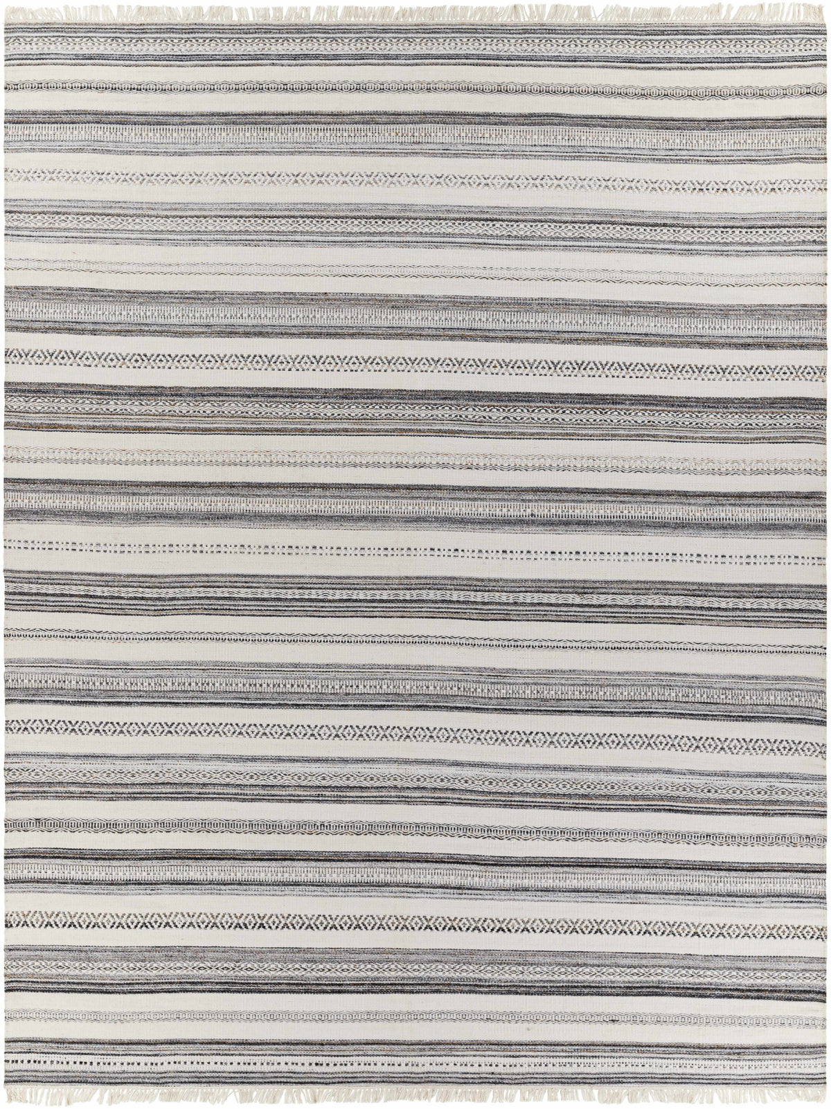 Light Beige Hand Woven 100% Recycled PET Yarn Modern Rectangle Handmade rug, Indoor use only, has fringe, non-washable. runner also available