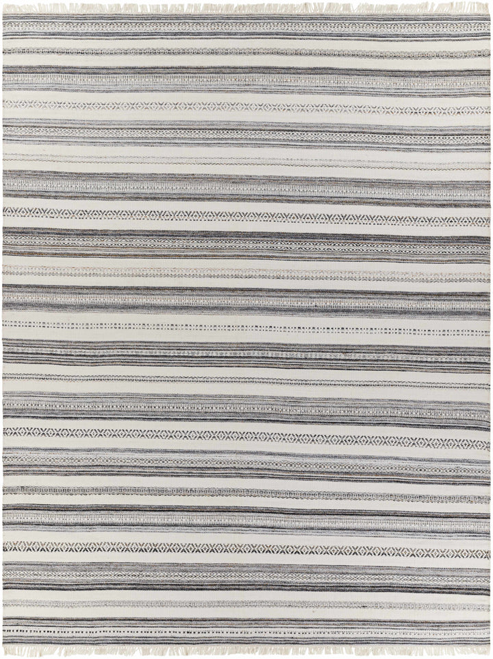 Light Beige Hand Woven 100% Recycled PET Yarn Modern Rectangle Handmade rug, Indoor use only, has fringe, non-washable. runner also available