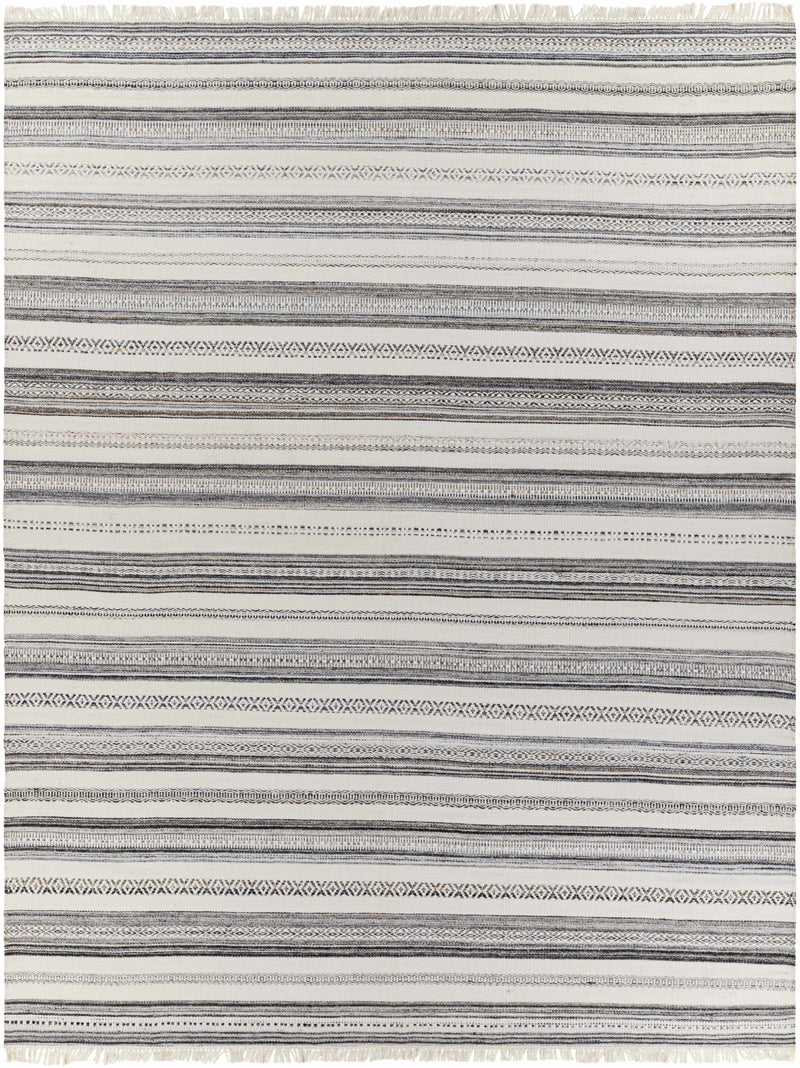 Light Beige Hand Woven 100% Recycled PET Yarn Modern Rectangle Handmade rug, Indoor use only, has fringe, non-washable. runner also available