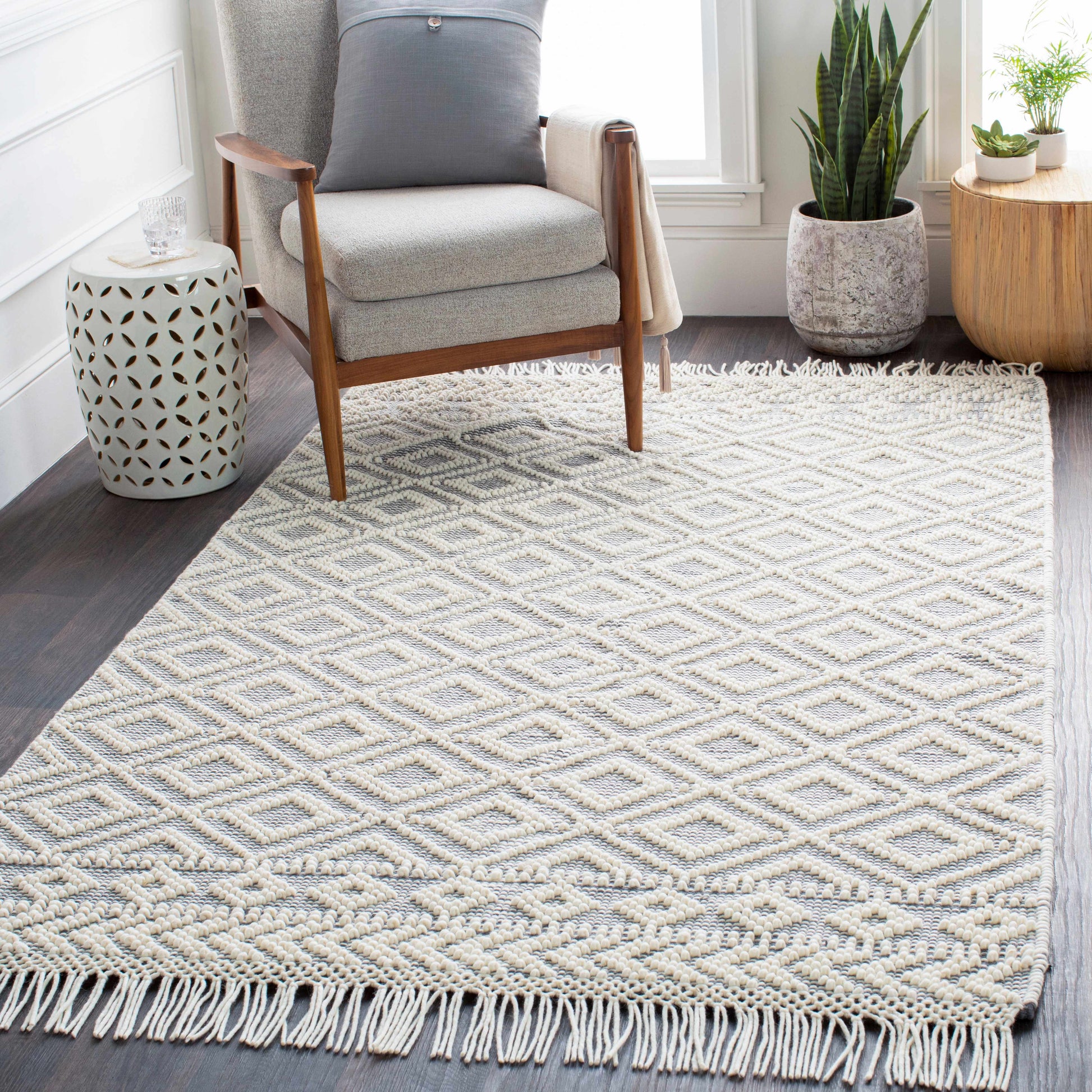 Farmhouse Tassels FTS-2303 Hand Woven Rug