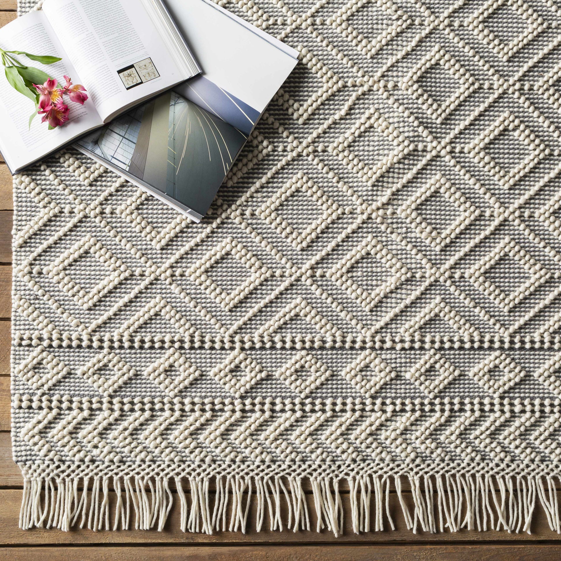 Farmhouse Tassels FTS-2303 Hand Woven Rug