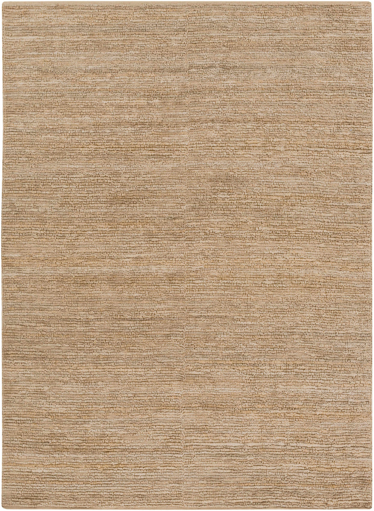 Tan Hand Woven 100% Jute Cottage Rectangle Handmade rug, Indoor use only, no fringe, non-washable. round, runner, square also available