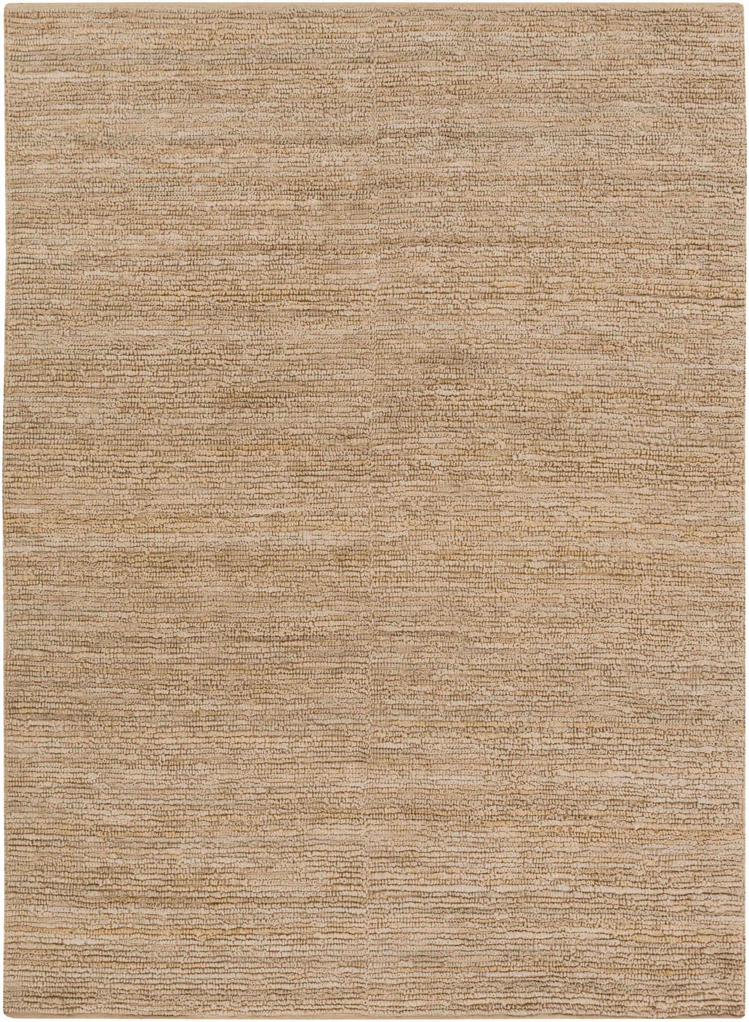 Tan Hand Woven 100% Jute Cottage Rectangle Handmade rug, Indoor use only, no fringe, non-washable. round, runner, square also available