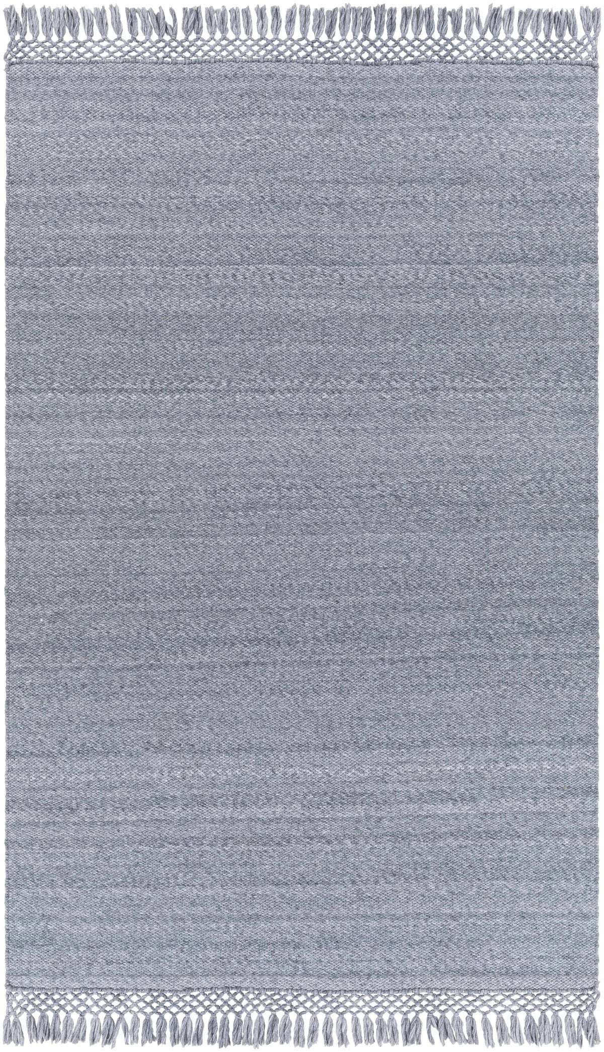 Slate Hand Woven 100% Recycled PET Yarn Modern Rectangle Handmade rug, Indoor use only, has fringe, non-washable. runner also available