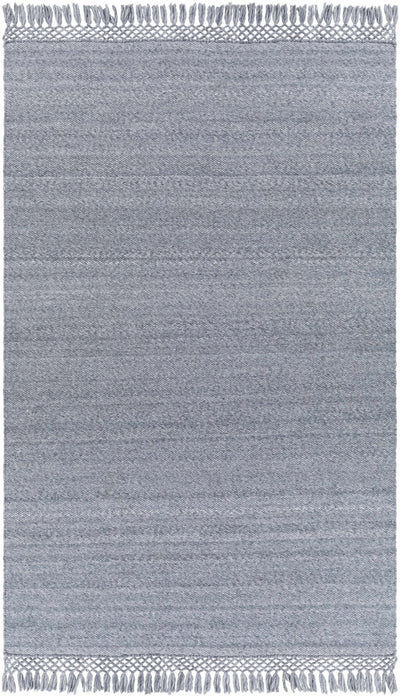 Slate Hand Woven 100% Recycled PET Yarn Modern Rectangle Handmade rug, Indoor use only, has fringe, non-washable. runner also available