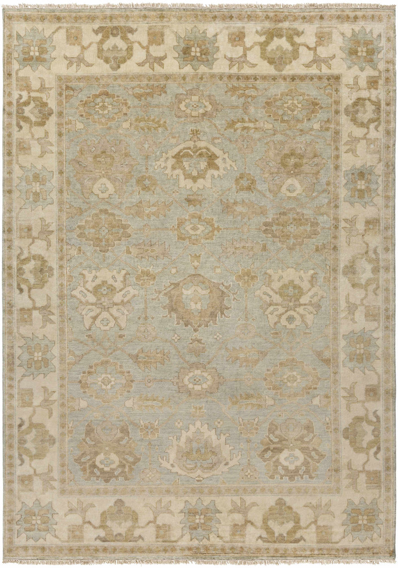 Wheat Hand Knotted 100% NZ Wool Traditional Rectangle Handmade rug, Indoor use only, has fringe, non-washable.